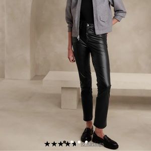Banana Republic High Rise Slim Faux Leather Pants (28)